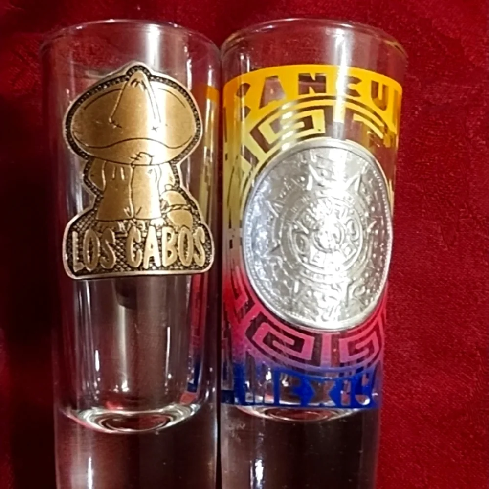 2 Tequila Shot Glass. New, No Tags.